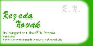 rezeda novak business card
